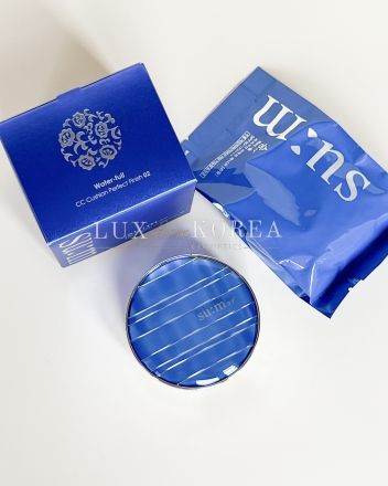 Water-full CC Cushion Perfect Finish SU:M37 - Кушон с безупречным покрытием и увлажняющим эффектом тон 02
