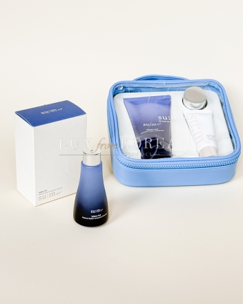 Water-Full Marine Relife Ampoule Essence Special Edition SU:M37 - интенсивно увлажняющая сыворотка с косметичкой 