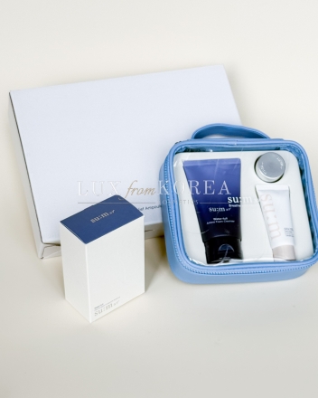 Water-Full Marine Relife Ampoule Essence Special Edition SU:M37 - интенсивно увлажняющая сыворотка с косметичкой 