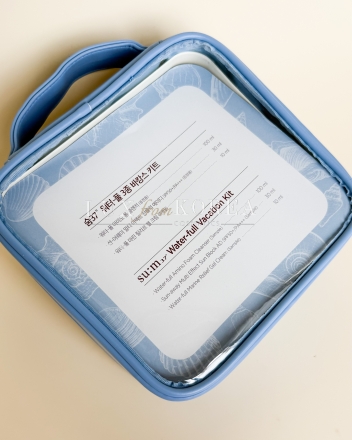 Water-Full Marine Relife Ampoule Essence Special Edition SU:M37 - интенсивно увлажняющая сыворотка с косметичкой 