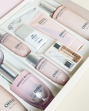 Miracle Moisture Special Set O HUI - увлажняющий набор с керамидами: тонер, сыворотка, эмульсия, крем 